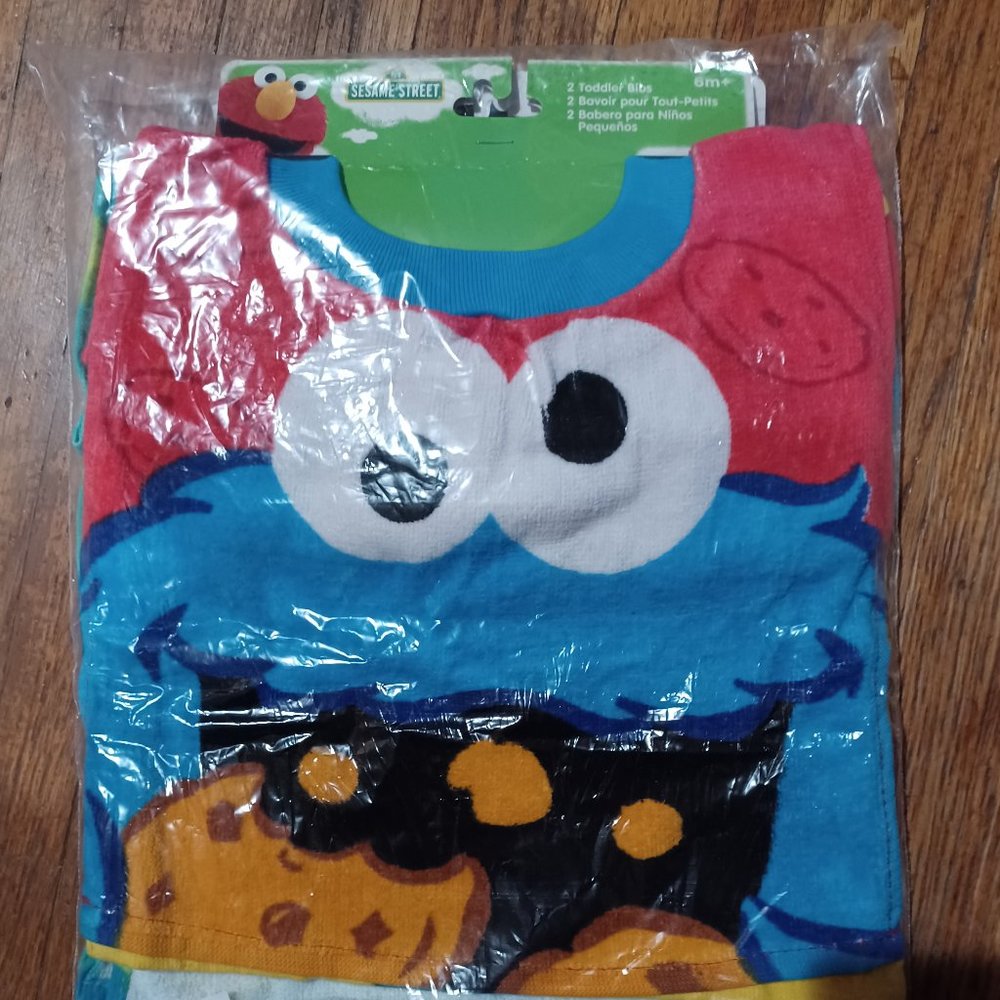 Sesame Street bibs pullover towel Cookie Monster, Elmo